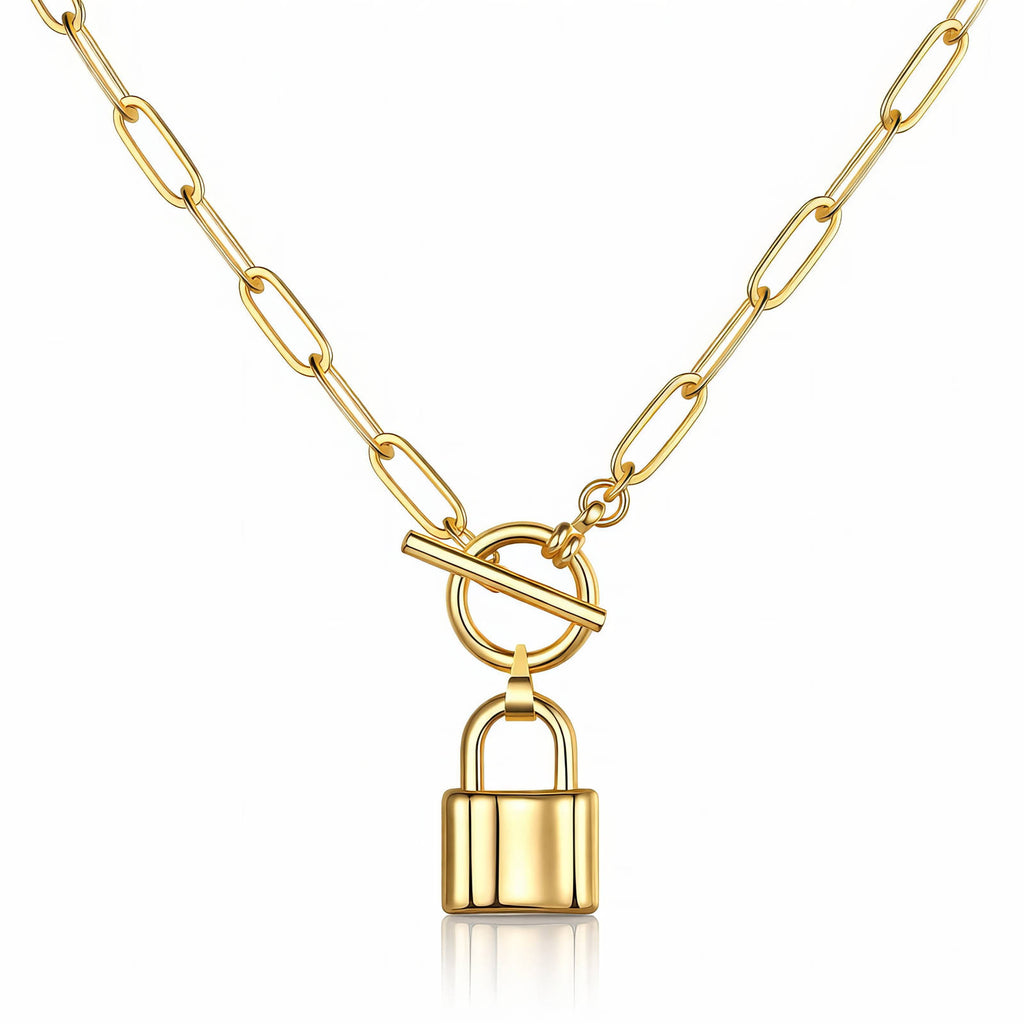 Padlock Paperclip Necklace