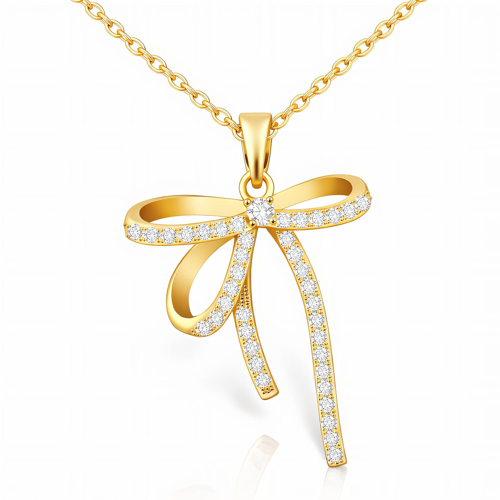 Crystal Bow Necklace