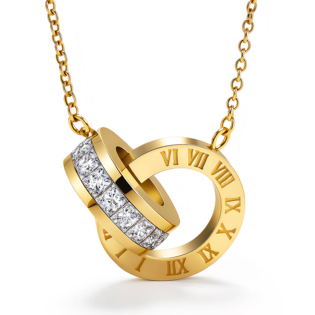 Roman Interlocking Circles Necklace