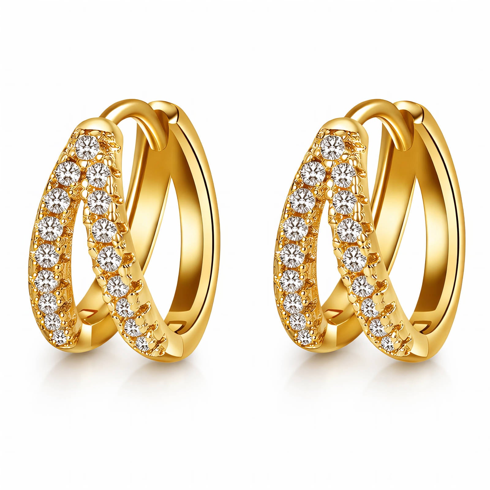 Crystal Crossover Hoops