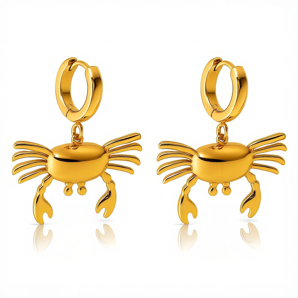 Crabs Earrings — 18k gold-plated stud earrings