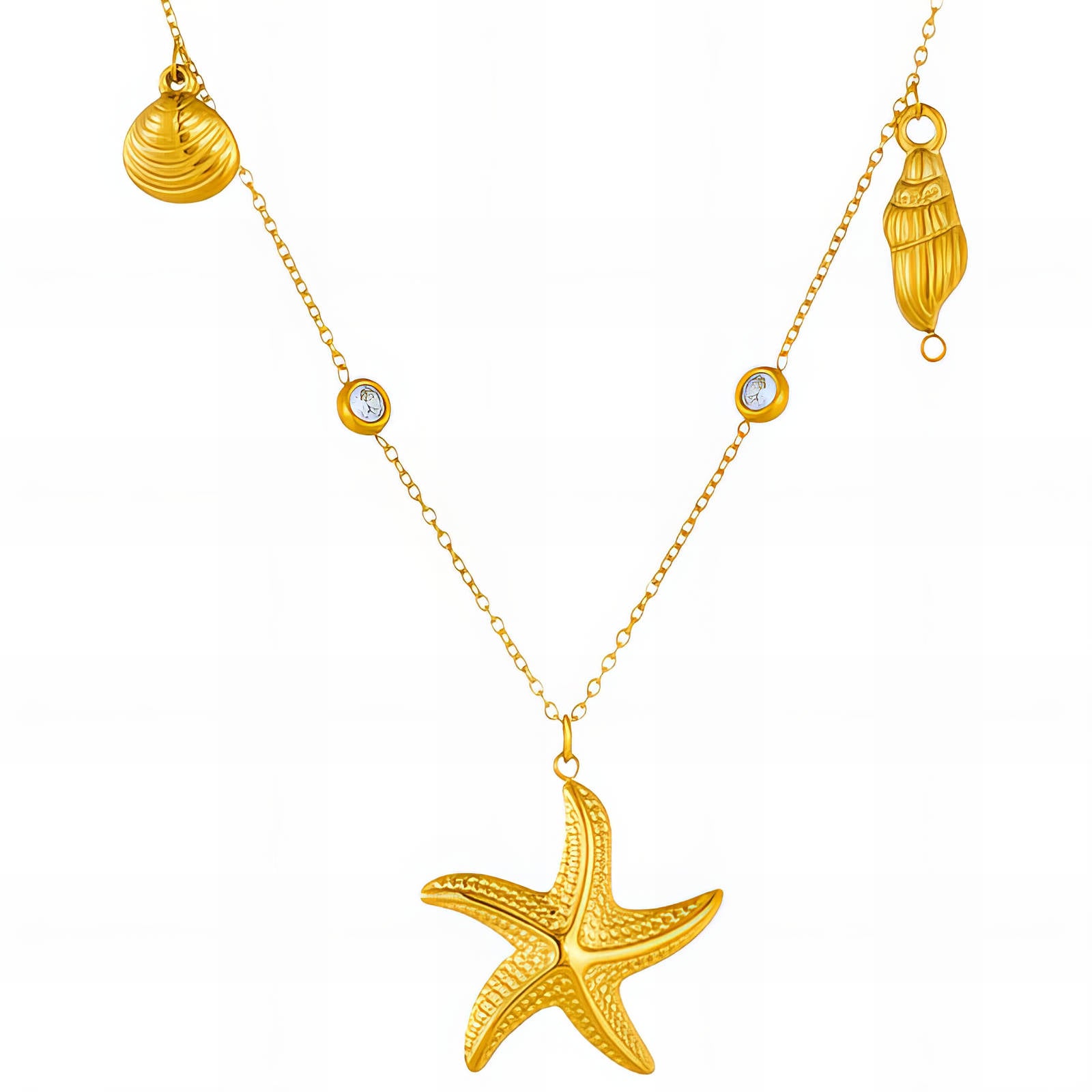 Starfish and Shell Necklace