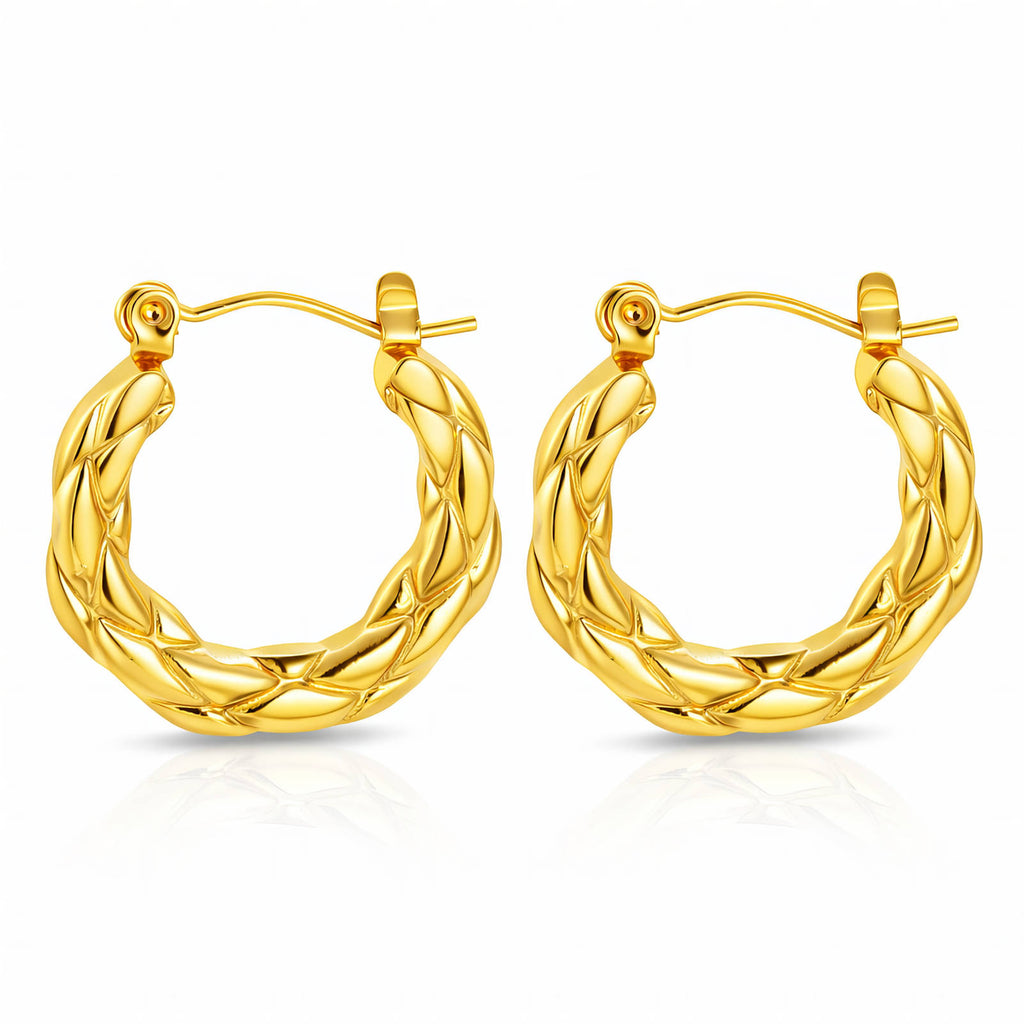 Twisted Gold Hoops