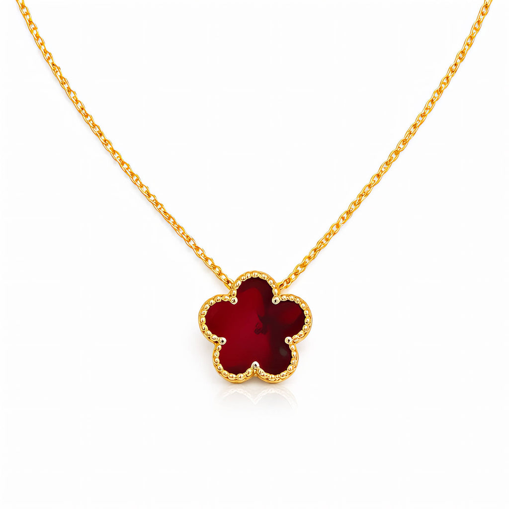 Scarlet Clover Necklace