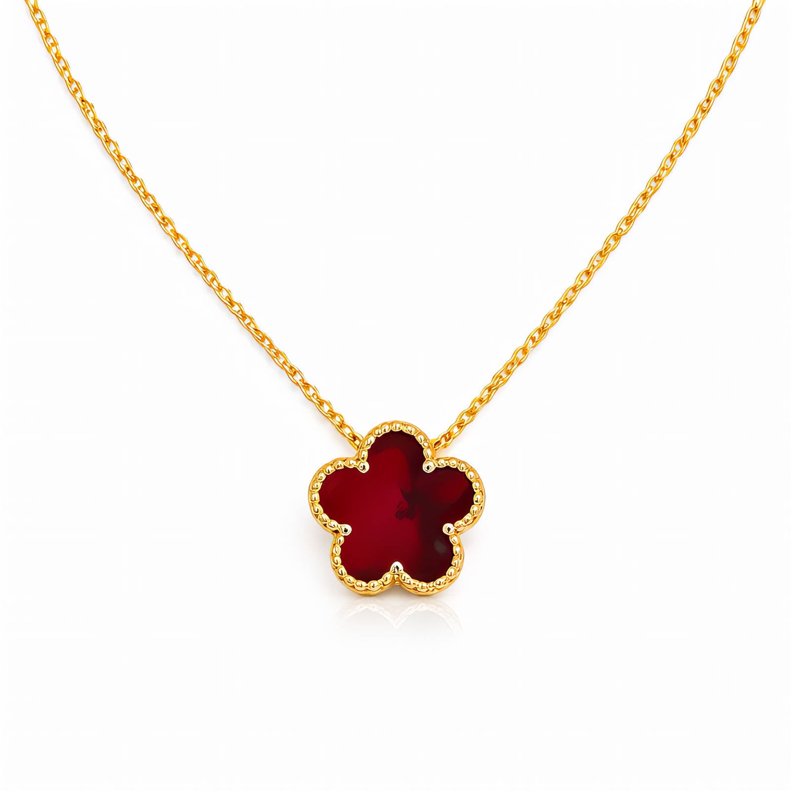 Scarlet Clover Necklace