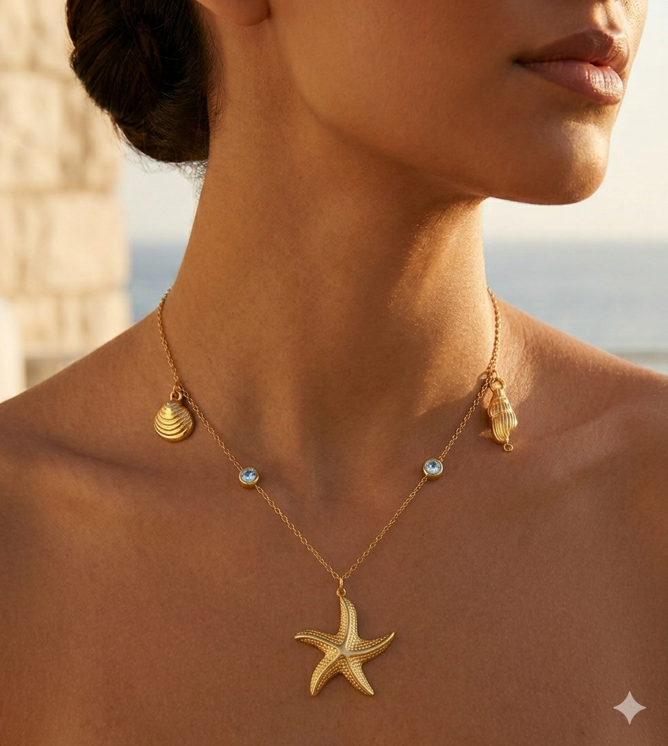 Starfish & Shell Necklace