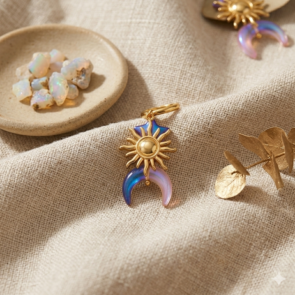 Crescent & Sun Earrings
