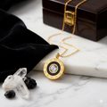 Roman Crystal Disc Necklace