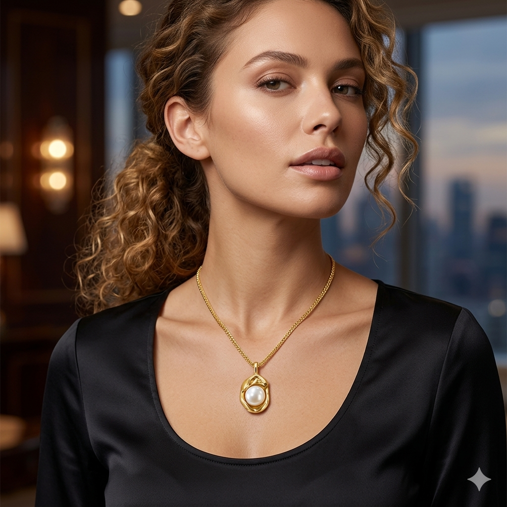 Molten Pearl Necklace