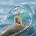 Multi-Gem Pendant Necklace