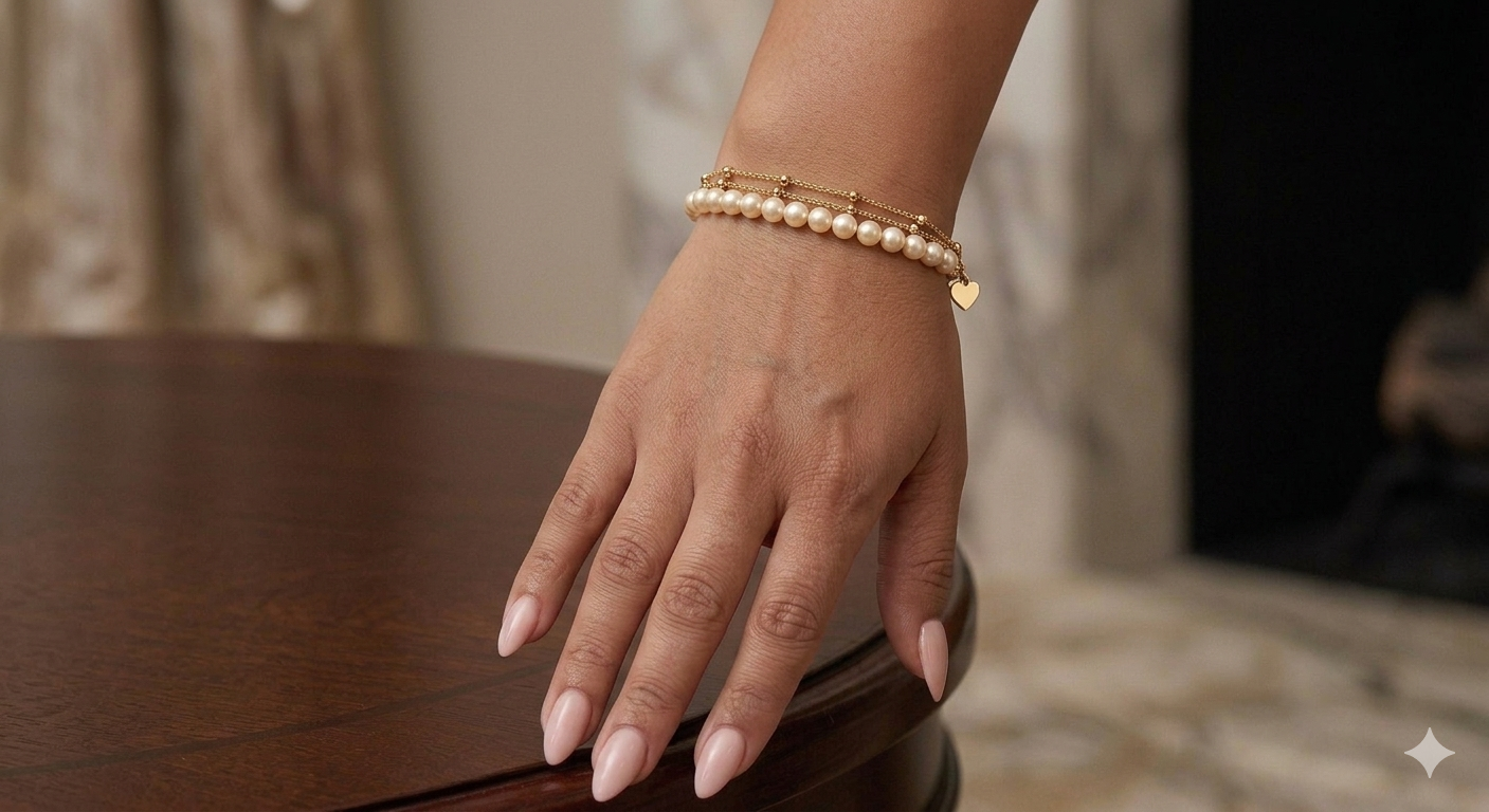 Pearl & Bead Layered Bracelet