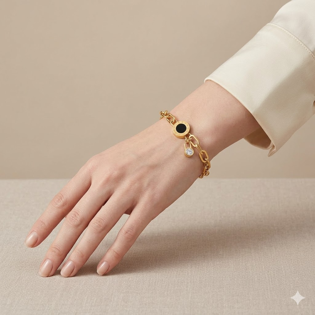 Roman Disc Chain Bracelet