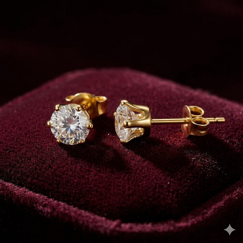 Crystal Solitaire Studs