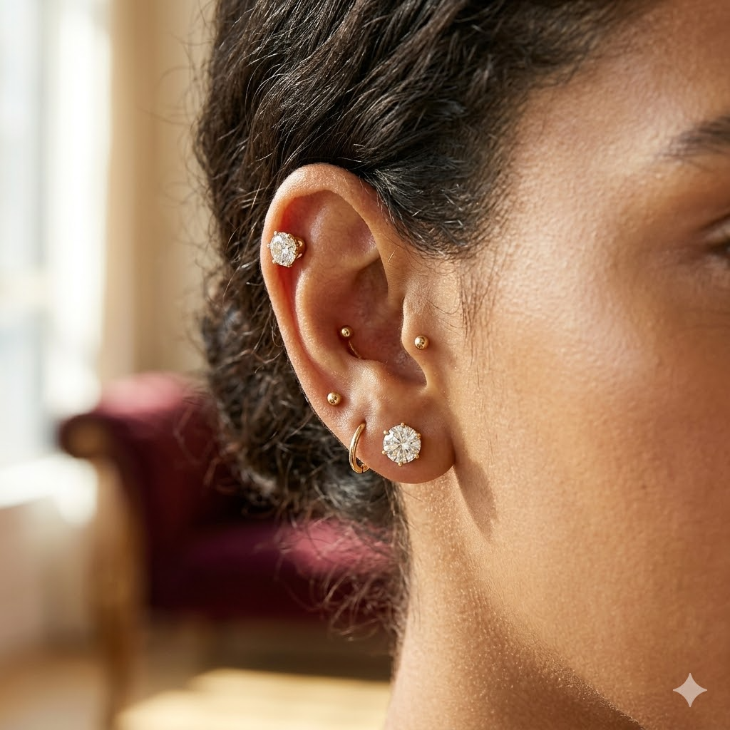 Crystal Solitaire Studs