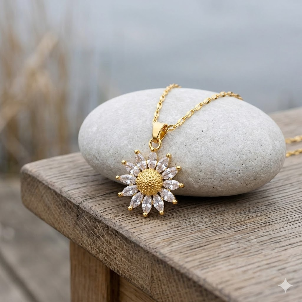 Crystal Daisy Necklace