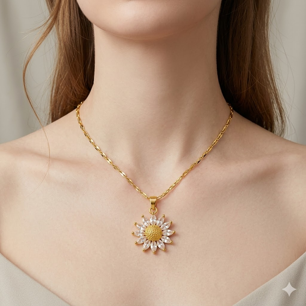 Crystal Daisy Necklace