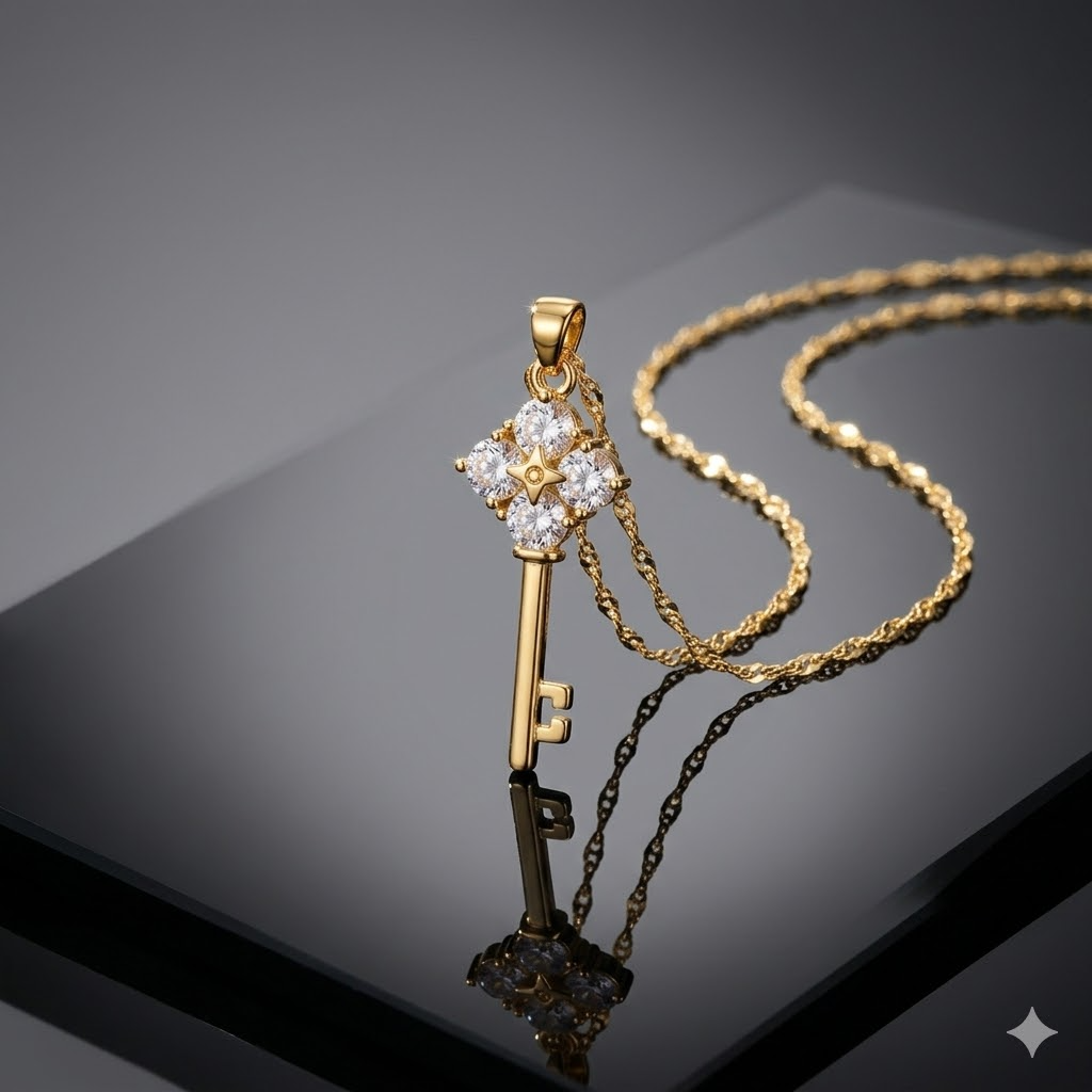 Crystal Key Necklace