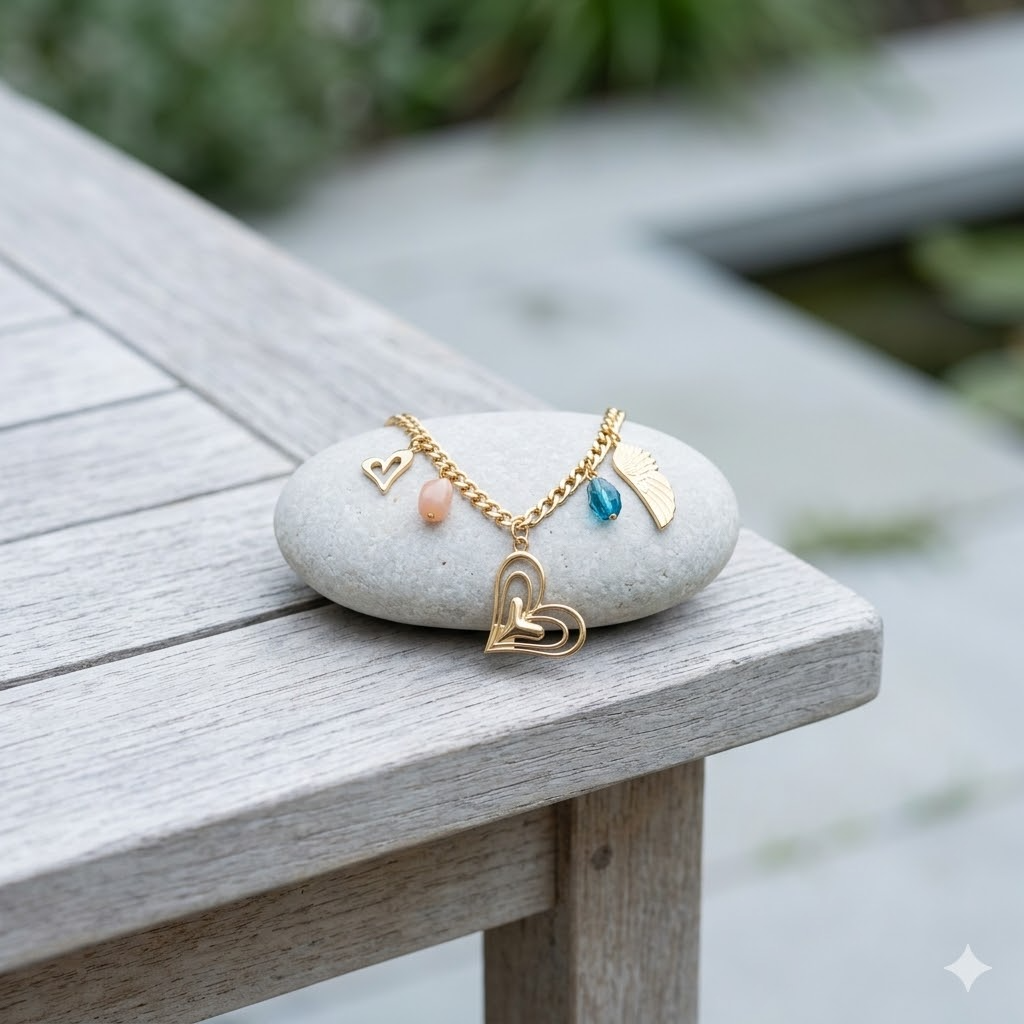 Heart & Wing Charm Necklace