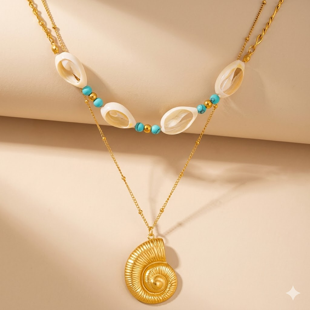 Seashell Layered Necklace