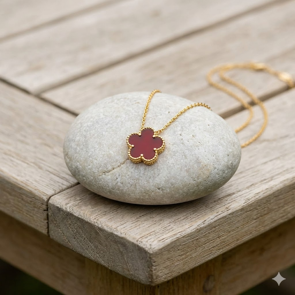 Scarlet Clover Necklace