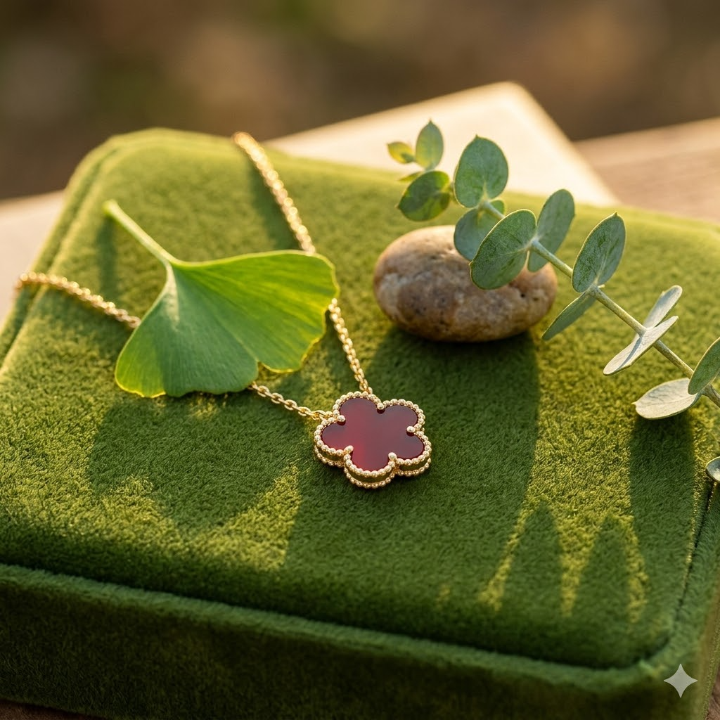 Scarlet Clover Necklace