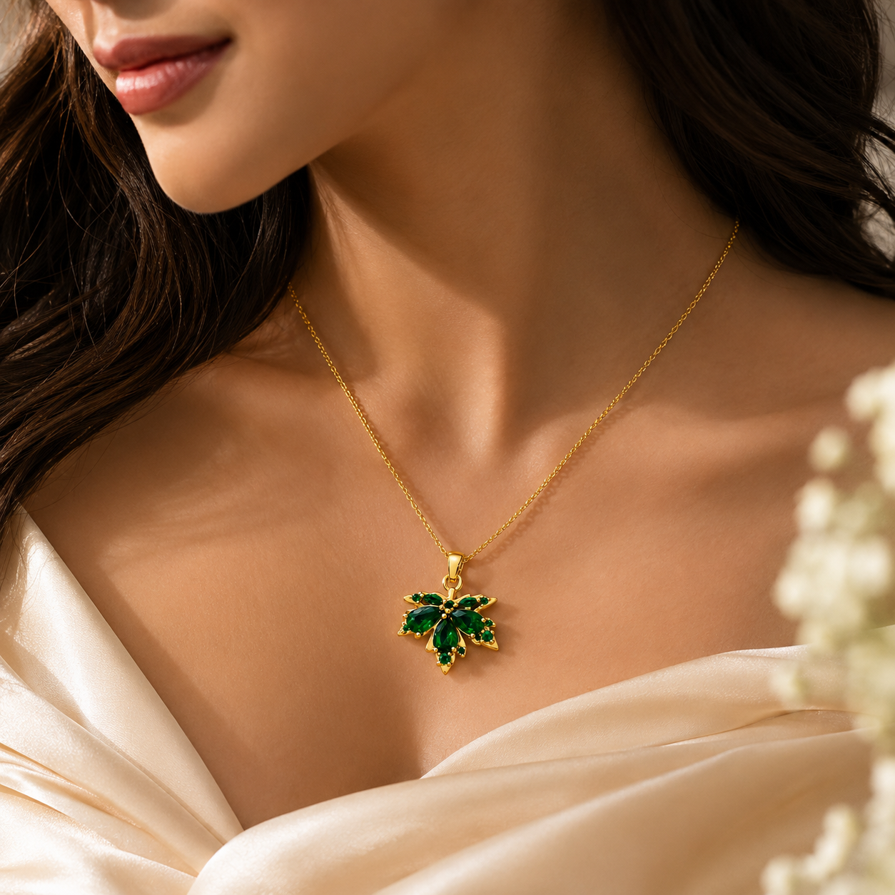 Emerald Bloom Necklace